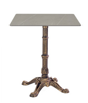 Mesa Hostelería Bronce baja tapa piedra cuadrado 70-80cm