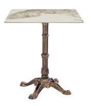 Mesa Hostelería Bronce baja tapa piedra cuadrado 70-80cm