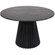 Mesa de comedor base de madera mango y mármol Ø120 Artico