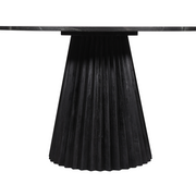 Mesa de comedor base de madera mango y mármol Ø120 Artico