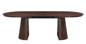 Mesa de comedor ovalada extensible 180-240 nogal Nall