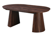 Mesa de comedor ovalada extensible 180-240 nogal Nall