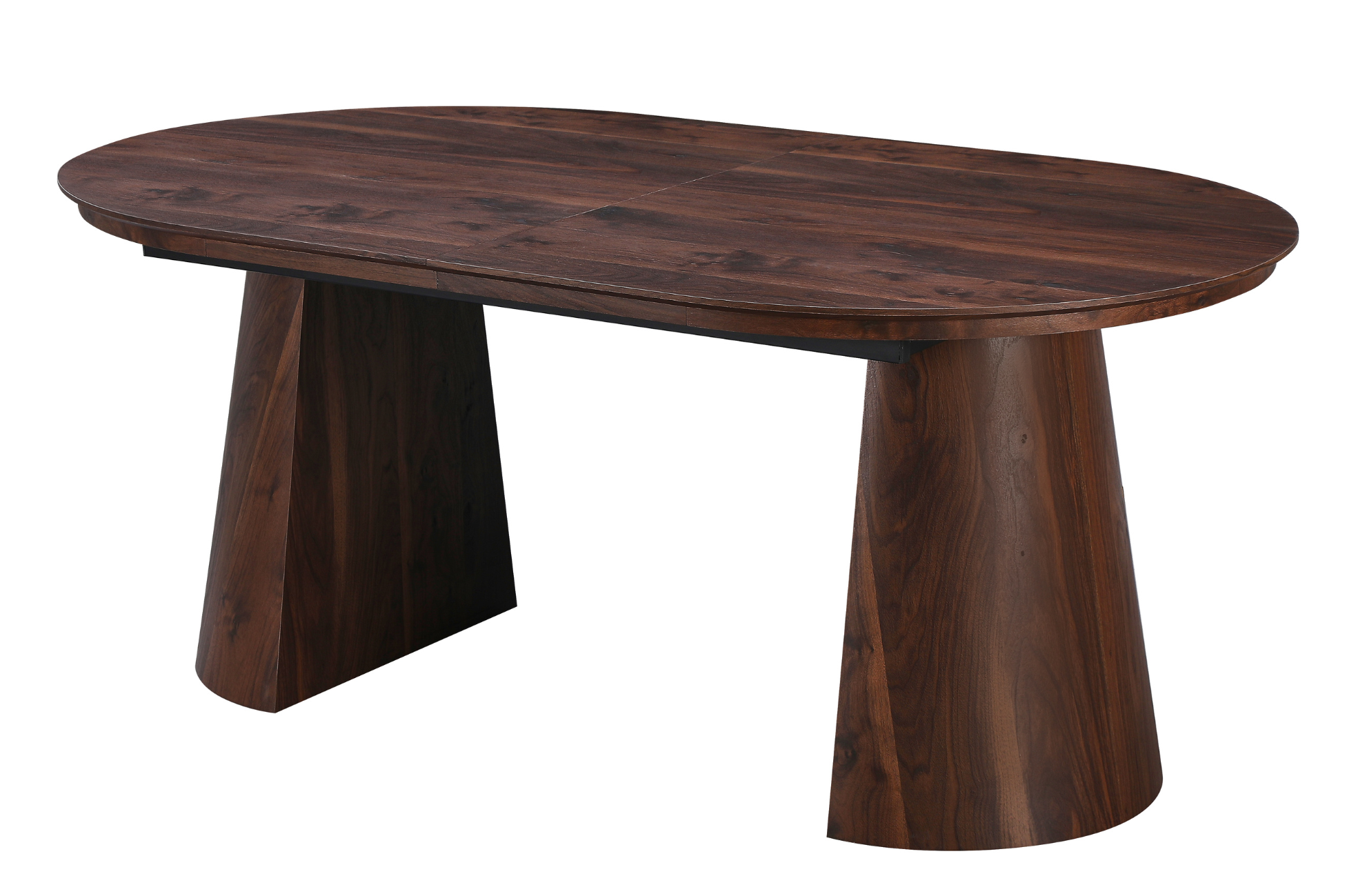 Mesa de comedor ovalada extensible 180-240 nogal Nall
