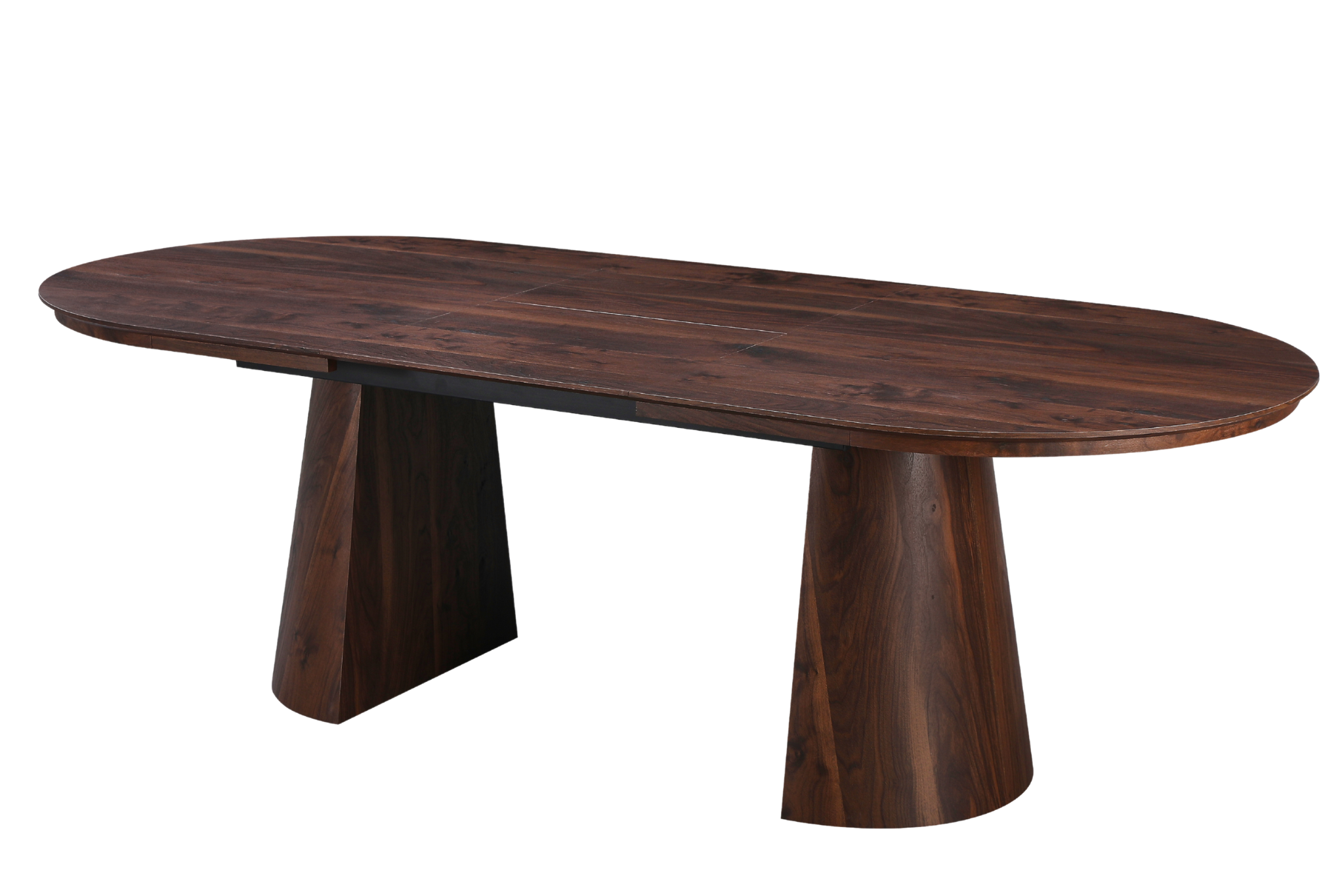 Mesa de comedor ovalada extensible 180-240 nogal Nall