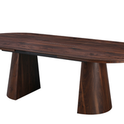 Mesa de comedor ovalada extensible 180-240 nogal Nall
