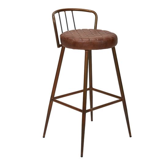 Taburete de bar vintage cuero 75cms Menfis