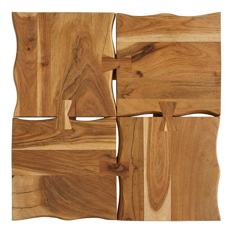 Mesa de centro de madera de mango Greg cuadrada