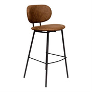 Taburete de bar vintage cuero ecológico 75 Elsa