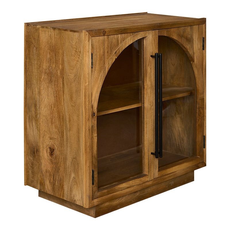 Aparador de madera de mango con puertas cristal Santa Ana