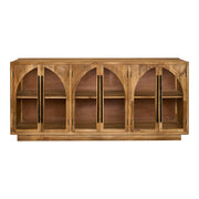 Aparador de madera de mango con puertas cristal Santa Ana
