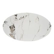 Mesa De Comedor Piedra Sinterizada Tulip Cobre Oval 160Ø