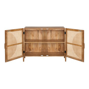 Aparador de madera y ratán Raims