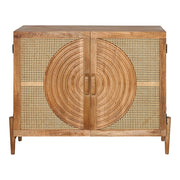 Aparador de madera y ratán Raims