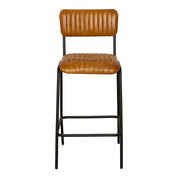 Taburete vintage tapizado cuero Metas