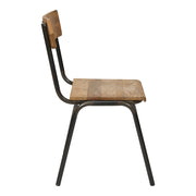 Silla de comedor vintage madera y acero Bronx