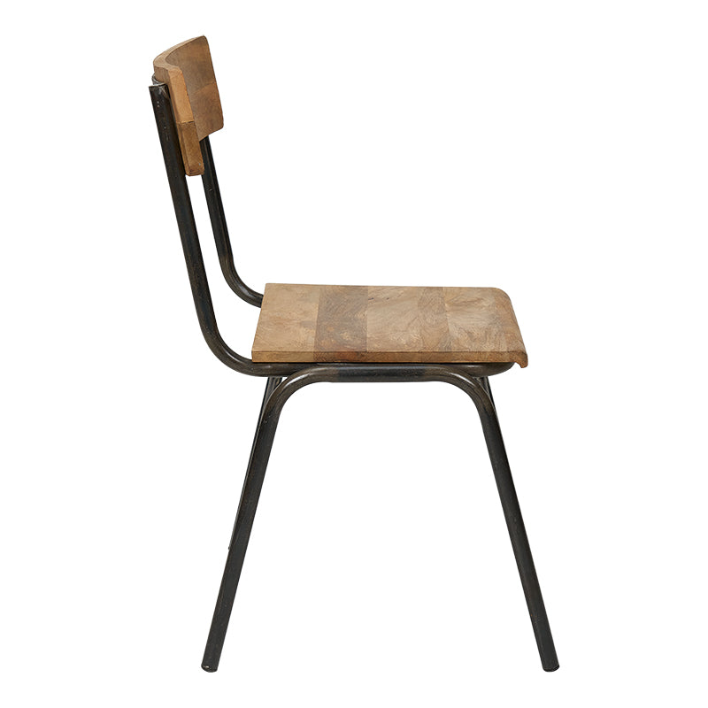 Silla de comedor vintage madera y acero Bronx