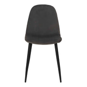 Silla de comedor acero negro terciopelo  Neka
