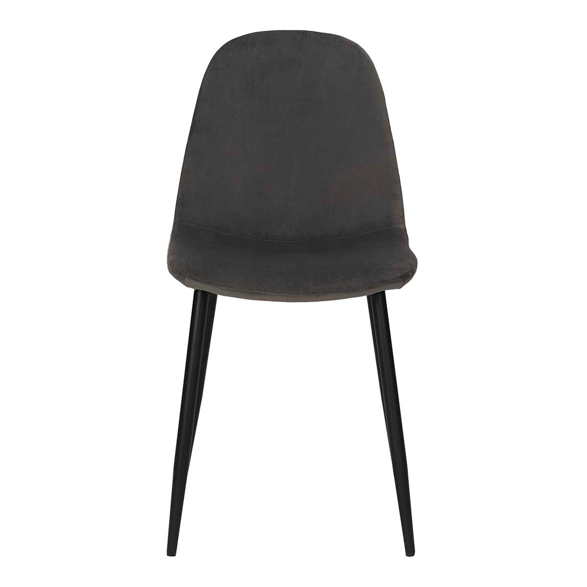 Silla de comedor acero negro terciopelo  Neka