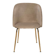 Silla de comedor con brazos acero dorado terciopelo Bolero
