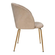 Silla de comedor con brazos acero dorado terciopelo Bolero
