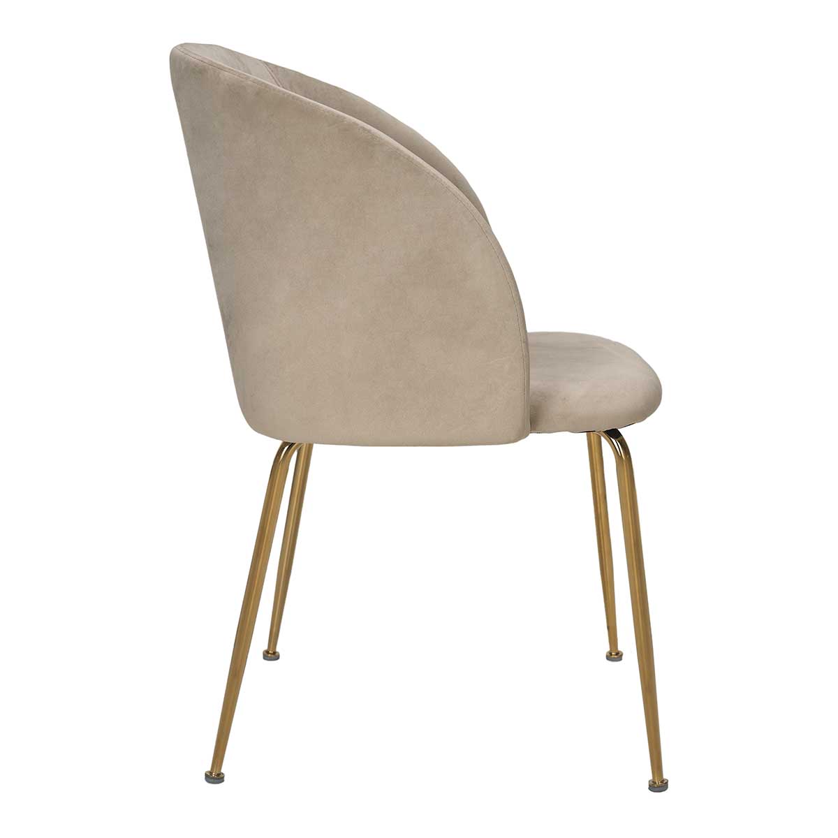 Silla de comedor con brazos acero dorado terciopelo Bolero