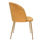 Silla de comedor con brazos acero dorado terciopelo Bolero