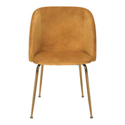 Silla de comedor con brazos acero dorado terciopelo Bolero