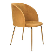 Silla de comedor con brazos acero dorado terciopelo Bolero