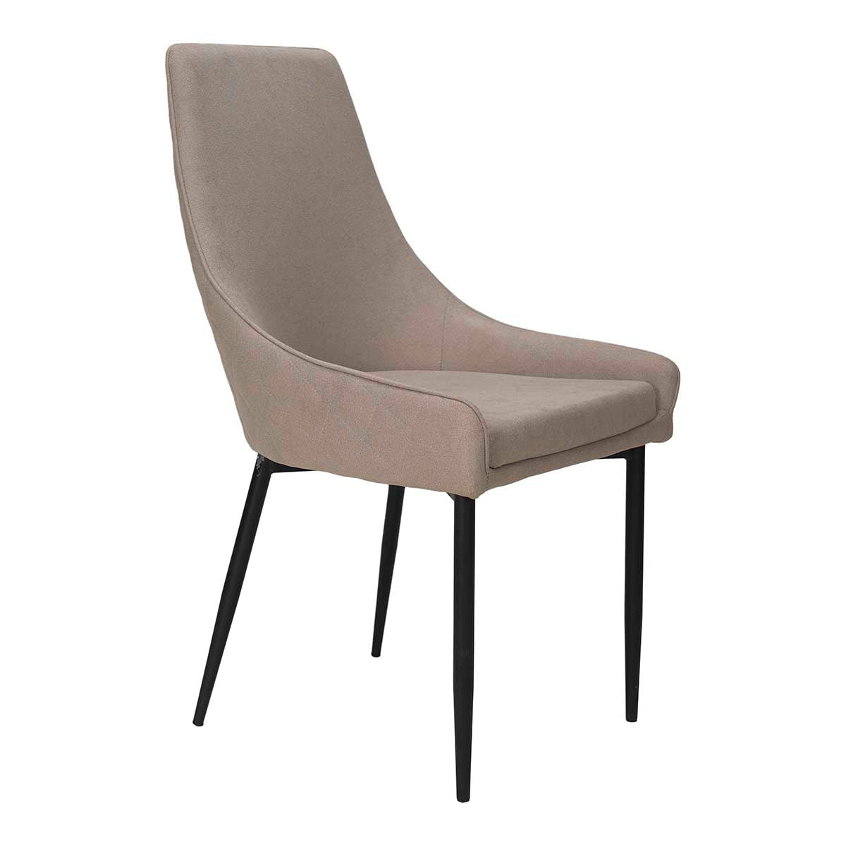 Silla de comedor acero negro tejido Diram