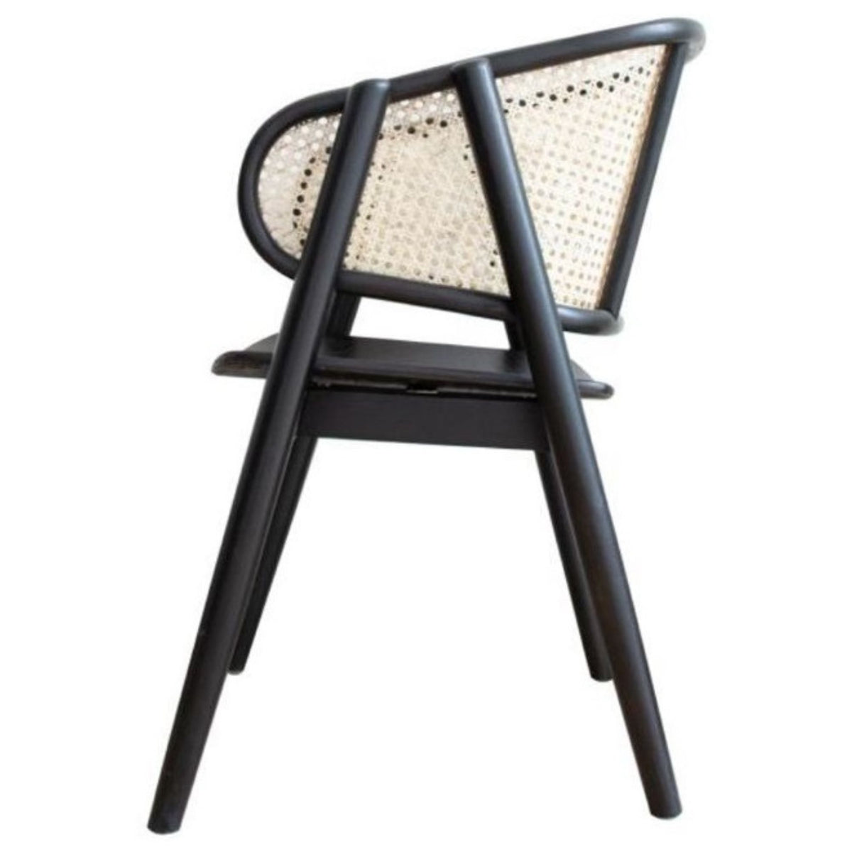 Silla comedor reposabrazos madera y ratán Arlo