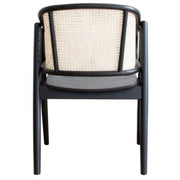 Silla comedor reposabrazos madera y ratán Arlo