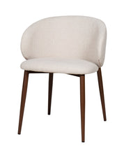 Silla de comedor nórdica acero nogal tapizada Julia