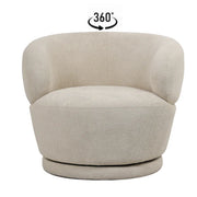 Fauteuil bouclé pivotant corail Montreal