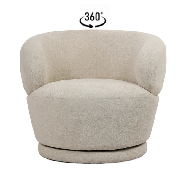 Fauteuil bouclé pivotant corail Montreal