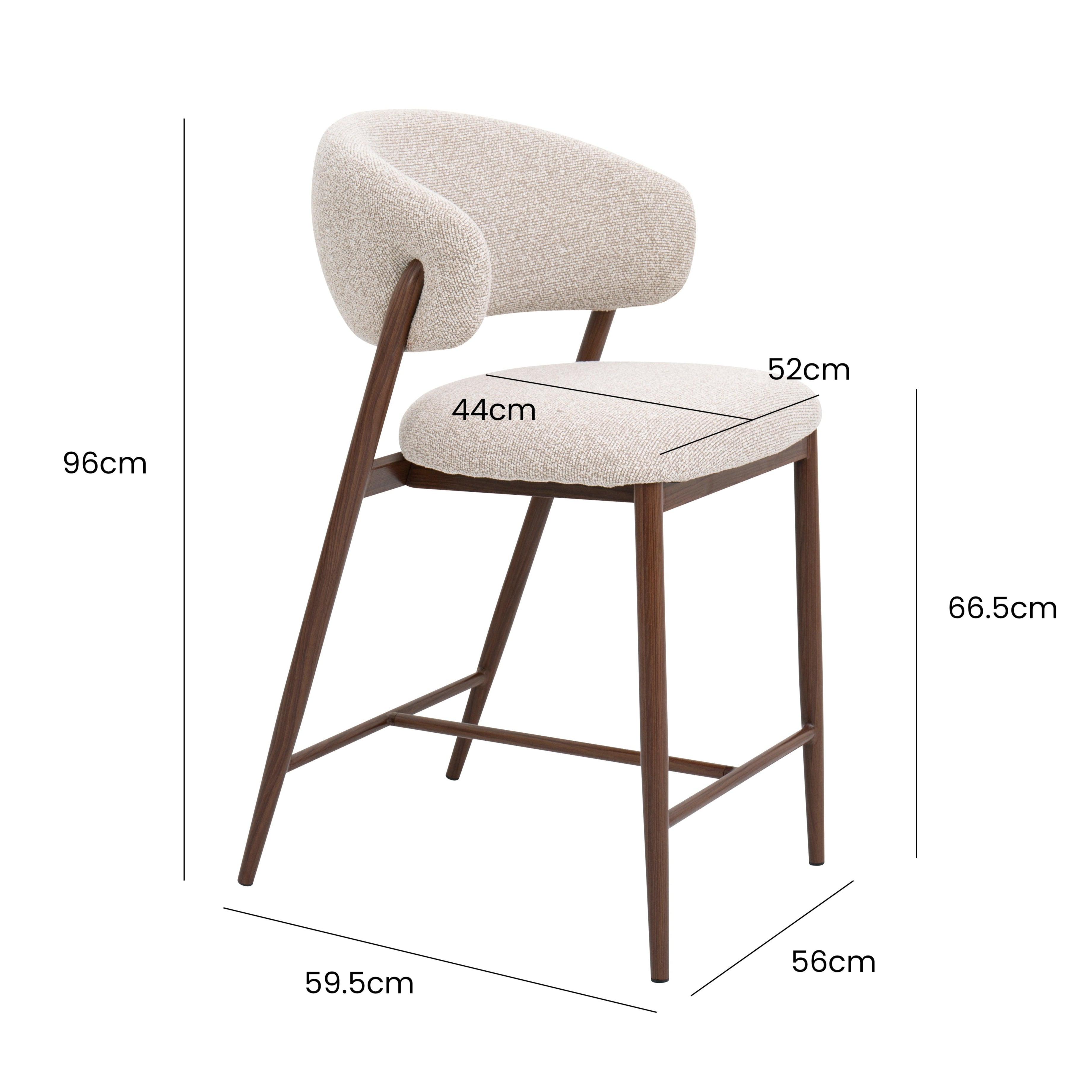 Taburete de bar Niu Nordic H65