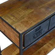 Consola de madera y acero Hely