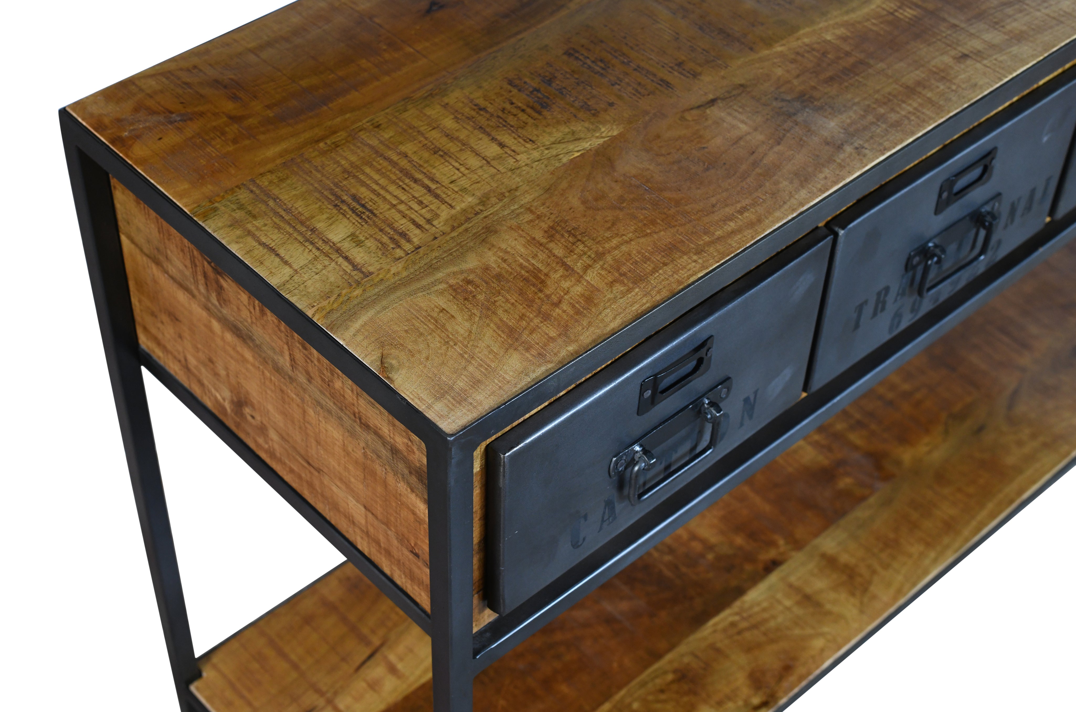 Consola de madera y acero Hely