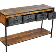 Consola de madera y acero Hely