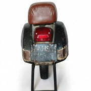Taburete de bar scooter cuero marrón