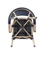 Silla parisina Bistro reposabrazos negra Lula