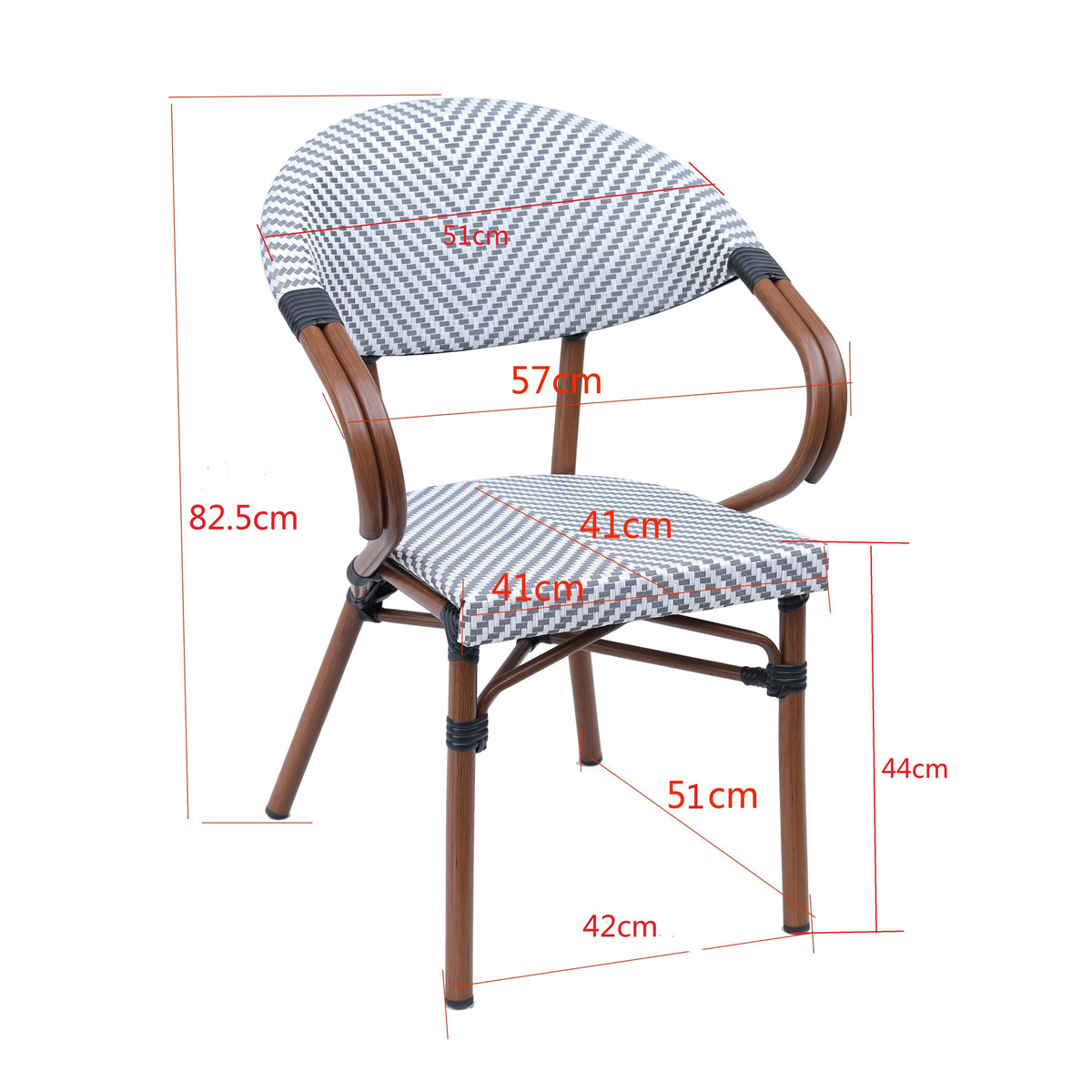 Silla parisina Bistro reposabrazos Linn