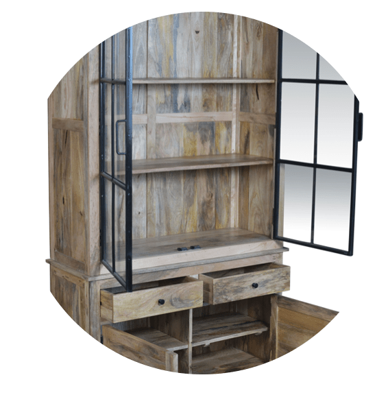 Alacena industrial madera de mango Larry - Vintahome