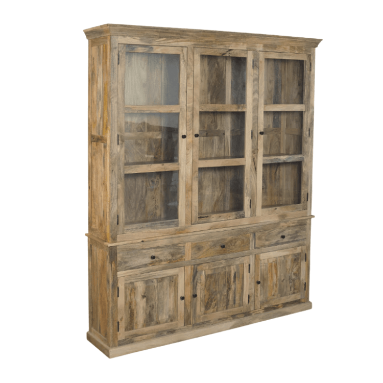 Alacena rústica de madera de mango ONNA 3 puertas