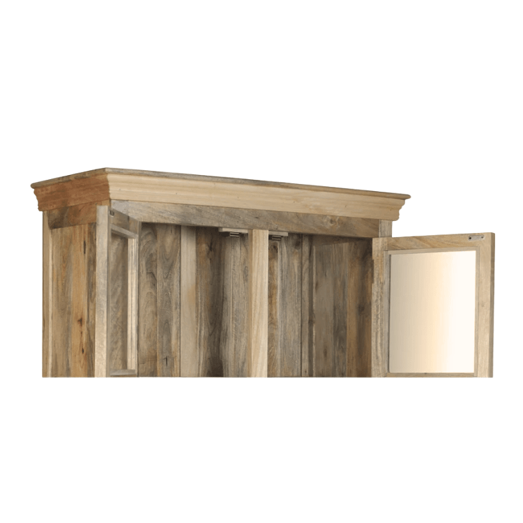 Alacena rústica de madera de mango ONNA 2 puertas