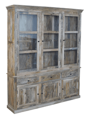 Alacena rústica de madera de mango Olide 3 puertas - Vintahome