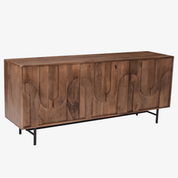 Aparador Tarek de madera de mango natural 180 cm con 3 puertas - Vintahome