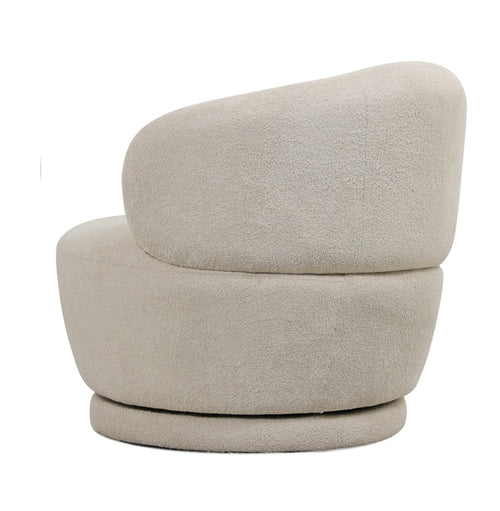 Fauteuil bouclé pivotant corail Montreal