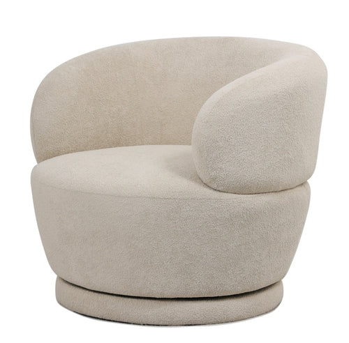 Fauteuil bouclé pivotant corail Montreal