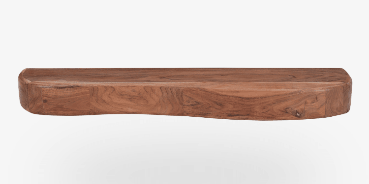 Consola flotante Nuba de madera maciza de acacia con cajón curvo 90 × 25 × 8 cm - Vintahome