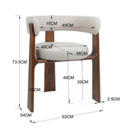Silla de comedor con apoyabrazos madera fresno Mollang
